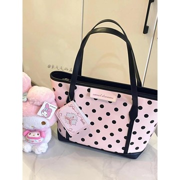 👜 卿選好物 👜波點甜美蝴蝶結託特包可愛手提大容量通懃學生印花卡通女包單肩