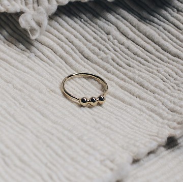 MU  簡約Simple 系列  亮面球戒指