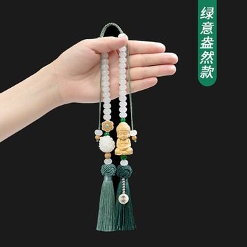 🚀桃園出貨🚀 佛祖菩提汽車掛件高檔平安車內飾品車載蓮花後視鏡吊墜中國風用品
