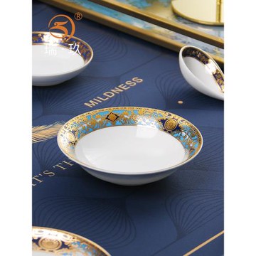 吐骨頭盤碟家用蘸料碟醋碟輕奢骨碟5英寸小盤子骨瓷深碟吃碟蝶子