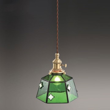 手工復古彩繪玻璃吊燈 F37-21-91341