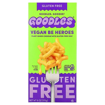 Goodles, Vegan Be Heroes，植物基切達奶酪配無麩質通心粉，6 盎司（170 克）