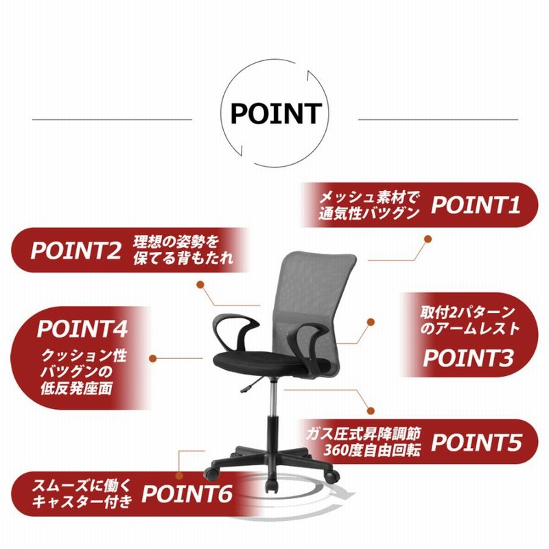 累計7万台出荷！オフィスチェア メッシュ ワークチェア パソコンチェア