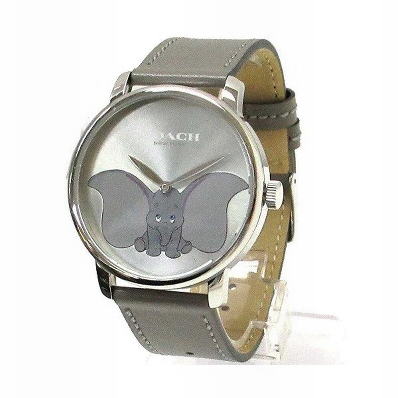 コーチ 時計 レディース Coach アウトレット Disney ディズニー コラボ ダンボ グランド グレー レザー 腕時計 14503315 Dc2020 通販 Lineポイント最大0 5 Get Lineショッピング