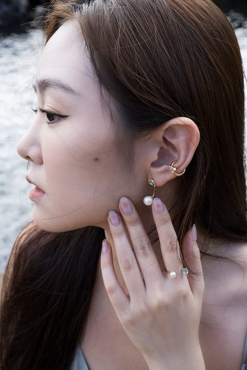 堅毅不饒簡約耳扣 925銀厚鍍18K金 Fermo Earcuff