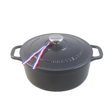 【CHASSEUR】法國獵人鑄鐵鍋24CM黑色