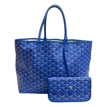 GOYARD 高雅德 藍色 Goyardine帆布 Saint Louis PM 托特包 【二手名牌BRAND OFF】