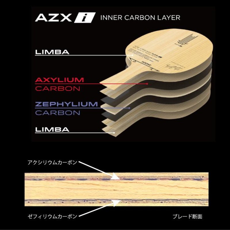 卓球ラケット XIOM エクシオン アイスクリーム AZX i FL ST 攻撃用