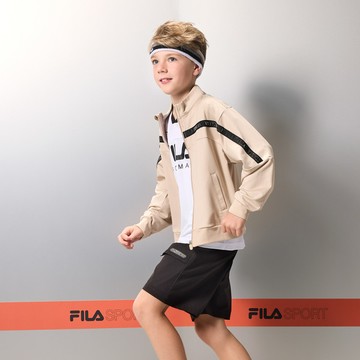 FILA KIDS 童機能排汗外套-卡其 1JKZ-8300-KK