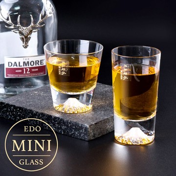 【任2件95折】現貨 MINI迷你版! 田島硝子 富士山杯 迷你經典款 威士忌杯+高杯啤酒杯2入組 酒杯 玻璃杯 隨飲料變色 日本原裝 最佳禮物 伴手禮推薦 TG20-015-MR+TG20-015-MT 熱賣中!