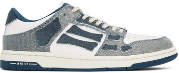 AMIRI 白色 & 蓝色 Vintage Denim Skel Top Low 运动鞋