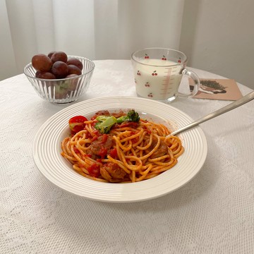 創意餐盤螺紋草帽盤意面西餐盤甜品盤餐廳民宿湯盤【不二雜貨】