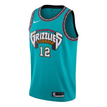 Nike NBA Retro limited Classic Version Jersey SW Fan Edition Memphis Gray Memphis Grizzlies Morant No. 12 Green