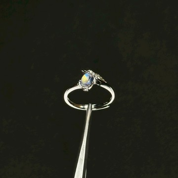 月光石  | 彩光月光石 安撫情緒 平靜柔軟 天然晶礦戒指 925純銀 活圍 S22HH04-23-A