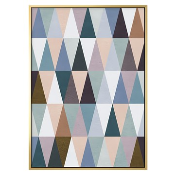 三角 掛畫  59.4 x 42cm  金色