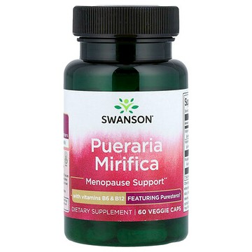 Swanson, 野葛根與維生素 B6 和 B12，60 粒素食膠囊