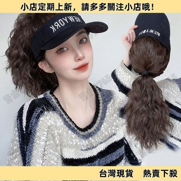 【限時特惠】假髮女短髮夏帽子假髮一體年新款時尚減齡全頭套仿真馬尾假髮
