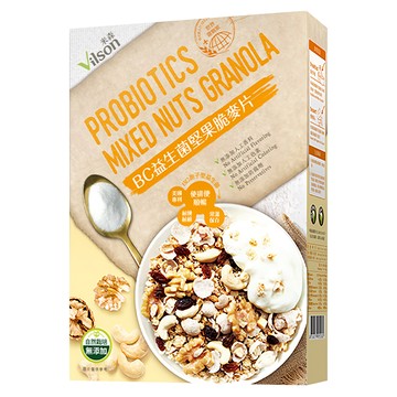 Vilson 米森 BC益生菌堅果脆麥片 含膳食纖維  300g  1盒