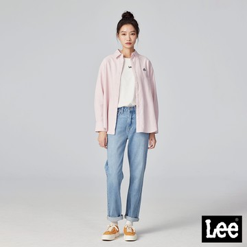 Lee 422 彈性高腰標準直筒牛仔褲 女 101+ 淺藍洗水LB317050602