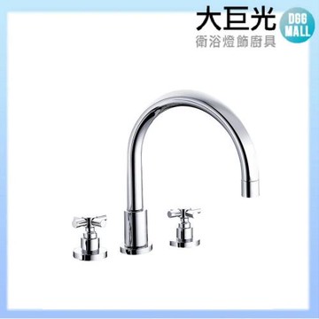 【大巨光】浴用檯面雙槍水龍頭_3件式(SB-0503)