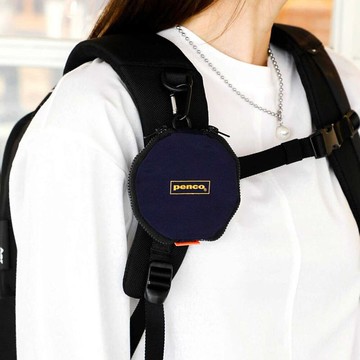 Hightide_Penco 雙拉鍊零錢收納包_海藍_GB301-NV