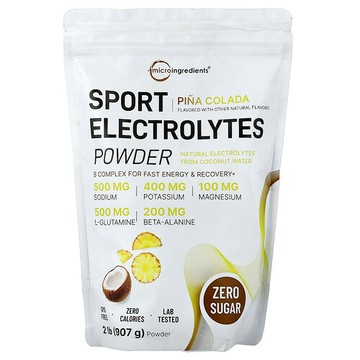 Micro Ingredients, 運動電解質粉，椰林飄香，2 磅（907 克）