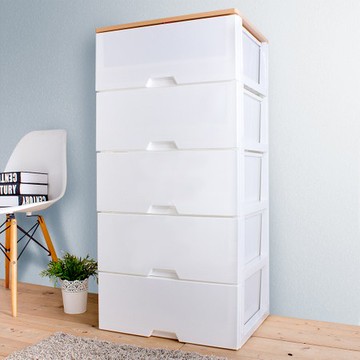 【HOUSE】木天板-衣物抽屜式五層收納櫃-超大款-5大抽