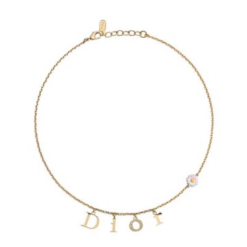 Dior 迪奧 Mini Daisy DIOR標誌 水晶 雛菊 項鍊 N3669WOMLQ_01X