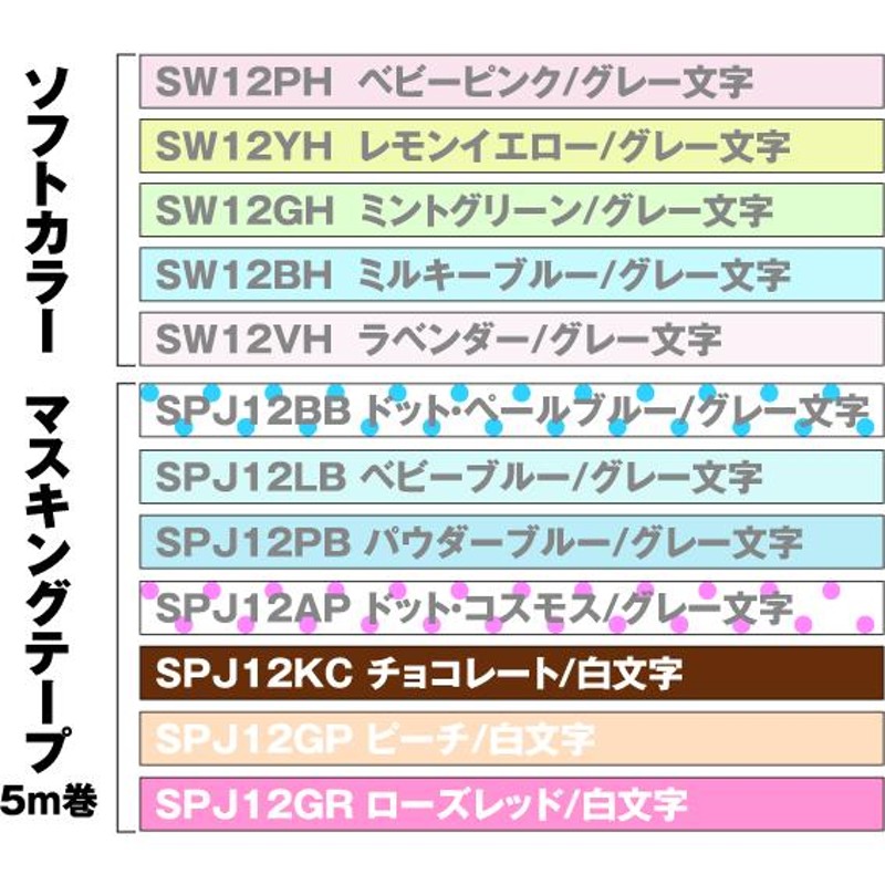 キングジム用 テプラ PRO 互換 テープカートリッジ 12mm幅 ソフト