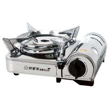 HouseKeeper 妙管家 全不鏽鋼雙焰防風瓦斯爐 998g  24.5 x 20 x 10cm  迷你爐  1個