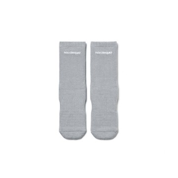 Nozzle Quiz 襪子 Essential 男女款 後研 透灰色 藍 休閒 基本款 長襪 中筒襪 BDESSX02SB