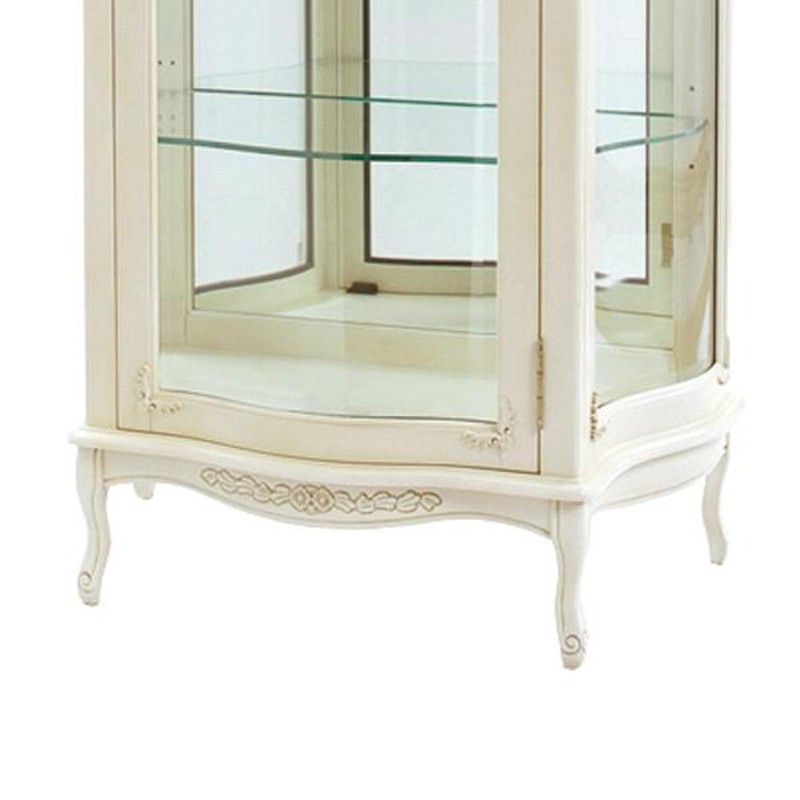 姫系 猫足 ガラスキャビネット コレクションケース