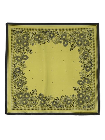 Destin - Silky floral-jacquard scarf - women - Silk - One Size - Green