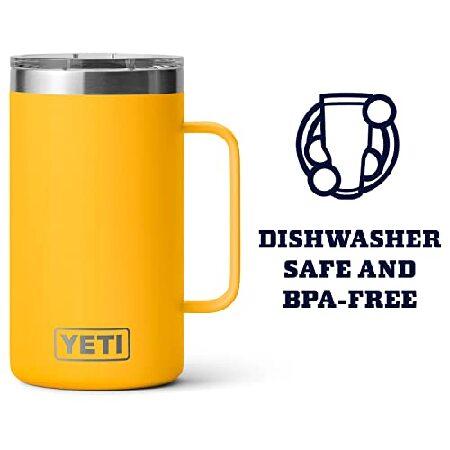 YETI Rambler oz Mug, Vacuum Insulated, Stainless Steel with MagSlider Lid, Alpine Yellow