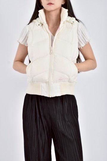 (M) litume質感雙面背心白粉色外套