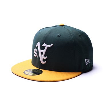 NEW ERA 男女 59FIFTY 反轉 WS 奧克蘭運動家 綠/黃 NE70901376