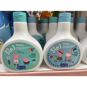 Probo 博寶兒 Peppa Pig 佩佩豬 洗髮沐浴泡泡浴 3in1 水果花園香/自然花園香 新效期