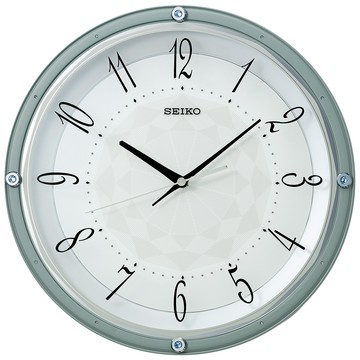 SEIKO SEIKO 精工 淡雅萬花筒 靜音滑動秒針時鐘 掛鐘 QXA830L