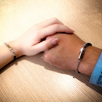 6mm真皮編織手鍊∣貓掌925純銀∣客製化刻字