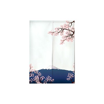 【上手家居】日式長門簾85*120cm(門簾/窗簾布/門簾一片式/廁所門簾/浴室門簾/布簾/隔間簾/遮擋簾/廚房門簾/風水門簾/日式門簾)-富士山