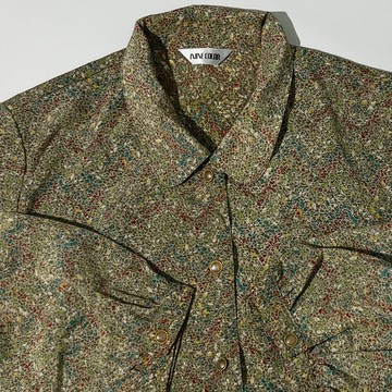 日本印花長袖襯衫