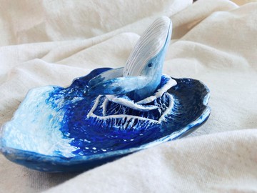 鯨躍飾品盤/消磁盤