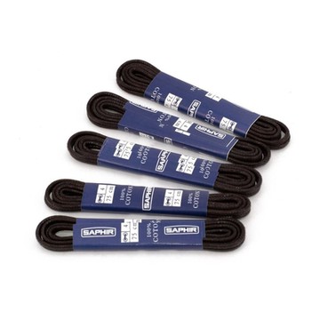 【SAPHIR莎菲爾】圓形1.5mm典雅日常防潑水款上蠟鞋帶-75公分(4-5對孔)Thin round waxed black