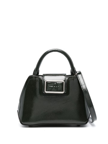 Alberta Ferretti - logo-embossed leather tote bag - women - Goat Skin - One Size - Green