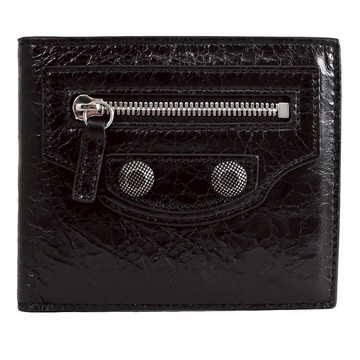 BALENCIAGA 巴黎世家 768429 Le Cagole 小羊皮對開零錢短夾.黑