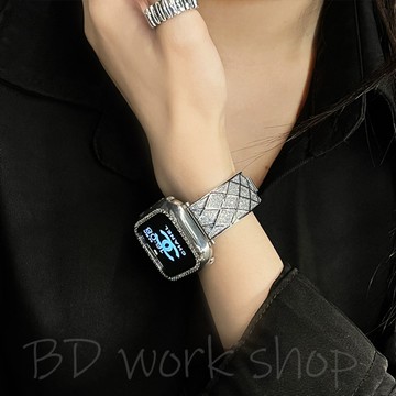 閃砂菱格手環式金屬錶帶 適用 Apple Watch 11 錶帶 s10 9 8 7 6 SE 蘋果手錶錶帶 42mm