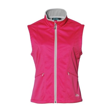 【LeVon】女防水透濕軟殼背心 - 桃紅→  LV5125