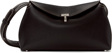 TOTEME 黑色 T-Lock Grained-Leather 手拿包