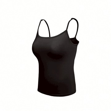 冰透涼感抗菌細肩背心 - L / 黑