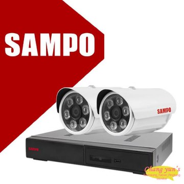 [昌運科技] SAMPO 聲寶 4路2鏡優惠組合 DR-TWEX3-4 VK-TW2C66H 2百萬畫素紅外線攝影機 監視器